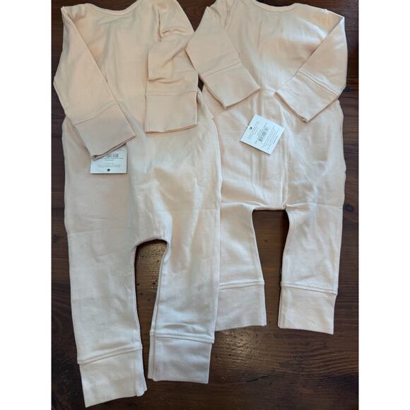 Pehr Essentials Romper Pale Pink (2) 3-6 & 6-12 NWT $50 Each MSRP - Picture 1 of 16